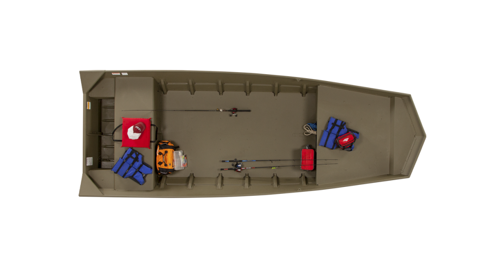 Safe fishing boat storage with equipment and gear organized inside the boat. Perfect for anglers and outdoor enthusiasts.
