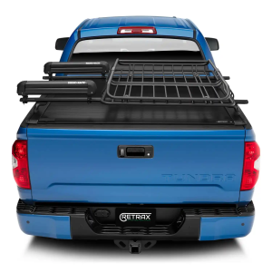 Durable roof rack and cargo management accessories for Toyota Tundra trucks.
