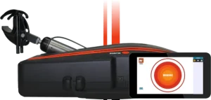 Electric golf cart with touchscreen control system at Camp & Cruise.