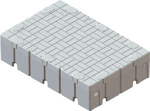 Non-slip sports hall flooring tile for gyms and fitness centers.