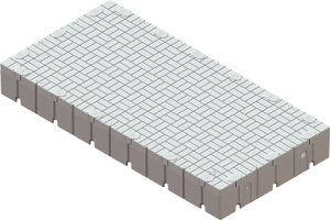 Durable indoor basketball court flooring with slip-resistant surface for gyms and sports centers.