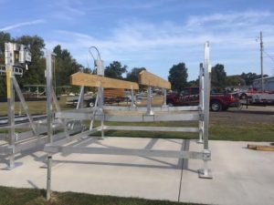 Portable basketball hoop system for sports and recreation.